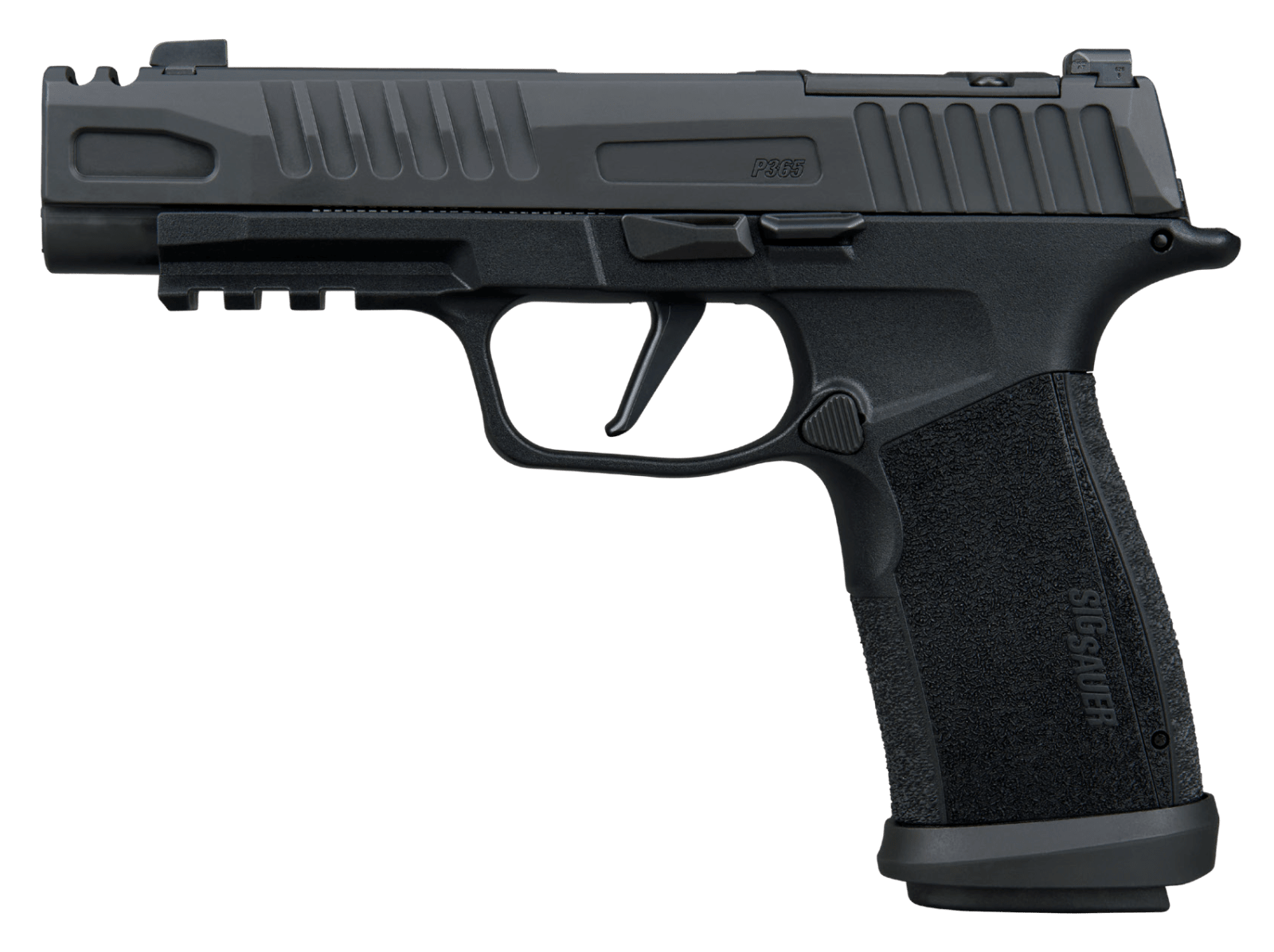 Sig Sauer 365XF9COMP P365 Fuse COMP 9mm Luger 21+1 3.70" Black Barrel, Black Nitron Stainless Steel Integrated Compensator/Optic Ready/Serrated Slide, Black Stainless Steel Frame w/Beavertail & Picati