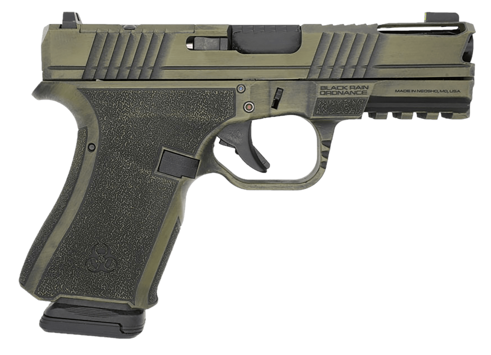 Black Rain Ordnance FLP9MMBGB Compact Frame 9mm 15+1 4" Stainless Steel Slide