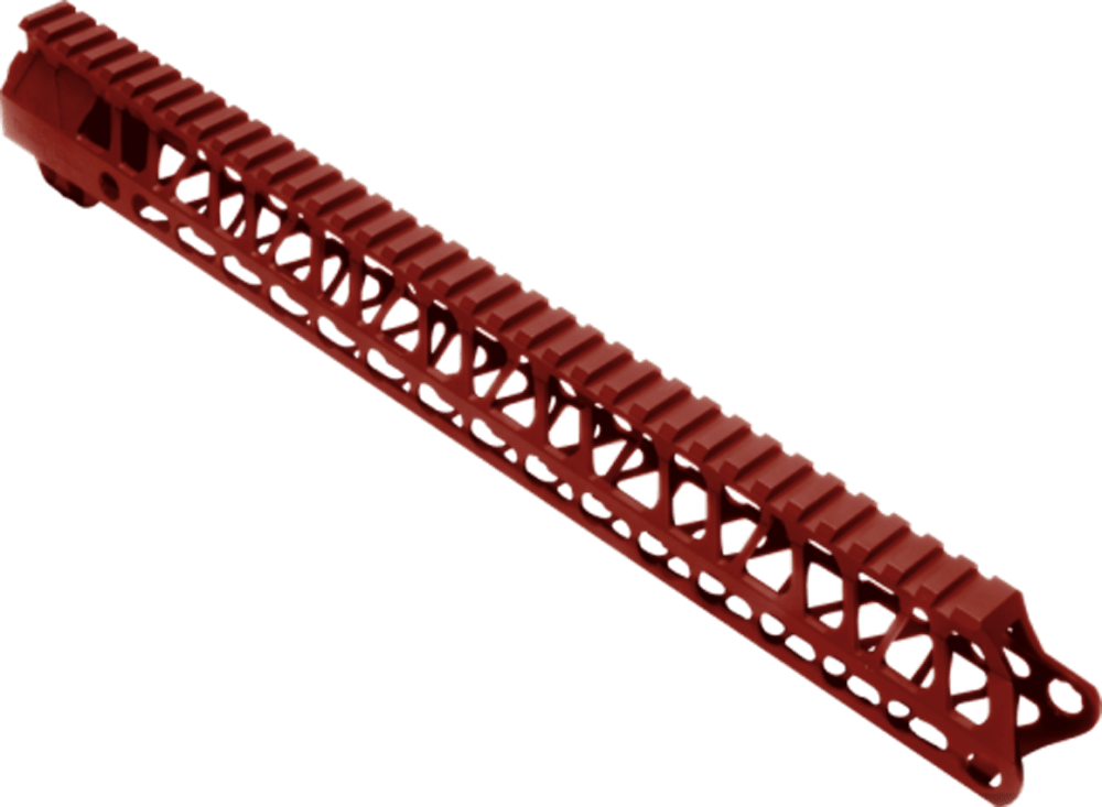 TIMBER CREEK OUTDOOR INC ME15HGR Enforcer Handguard AR-15 Red Anodized Aluminum 15" Picatinny/M-LOK