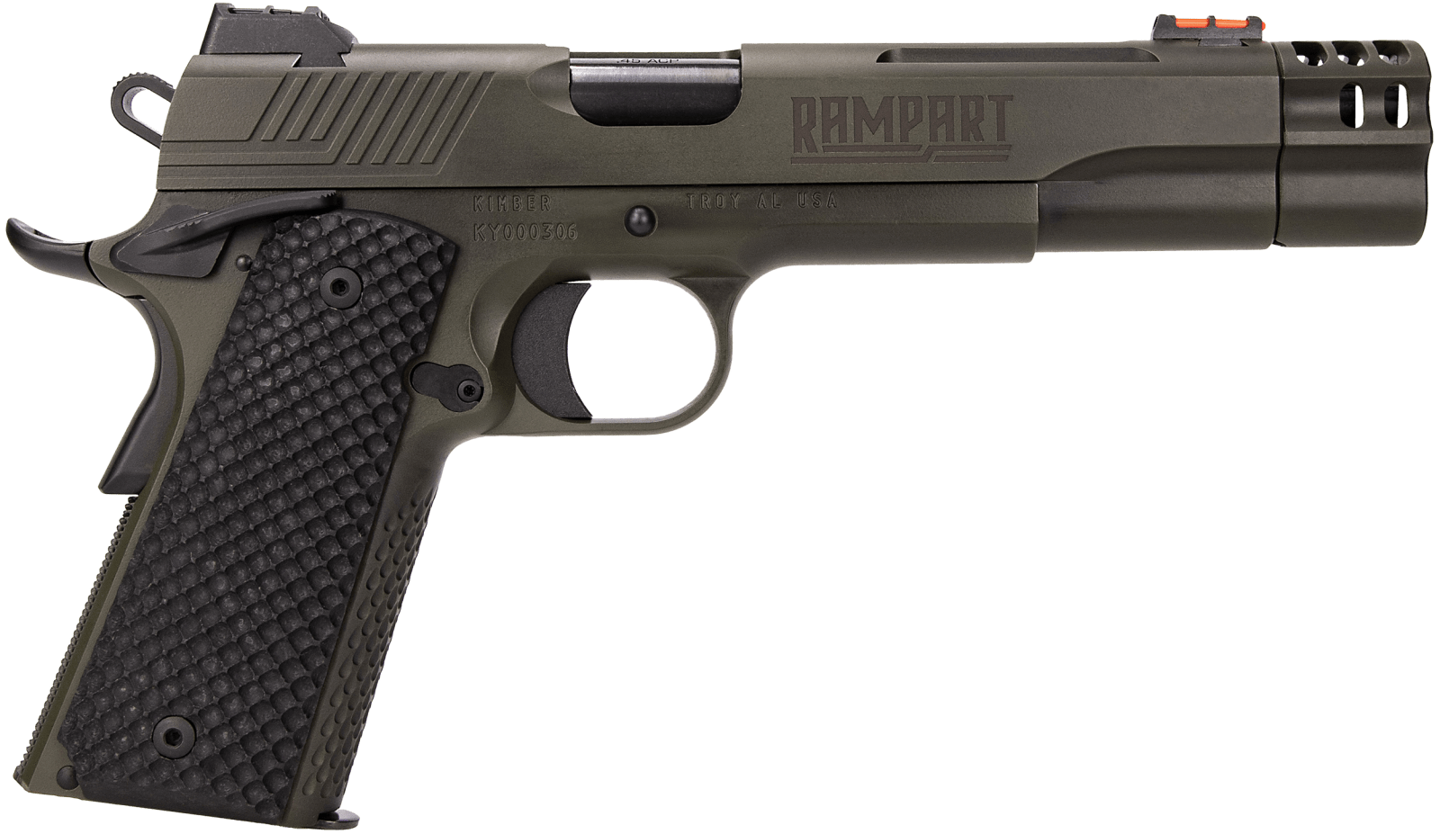Kimber Mfg.,inc 3000469 Rampart  38 Super 9+1 5" Cerakote Stainless Steel Slide G10 Grip