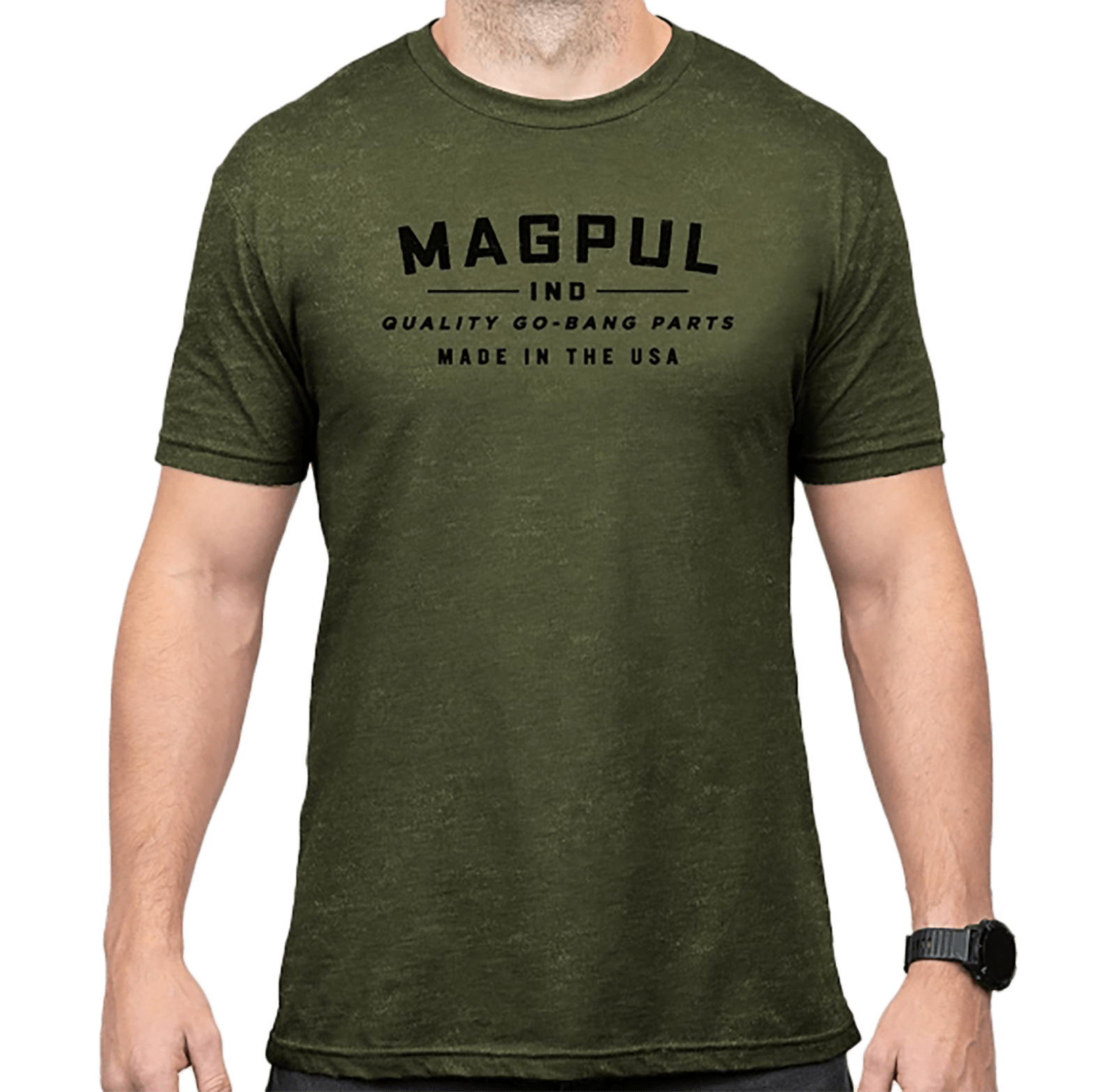 Magpul MAG1112-317-M Go Bang Parts  OD Green Cotton/Polyester Short Sleeve Medium