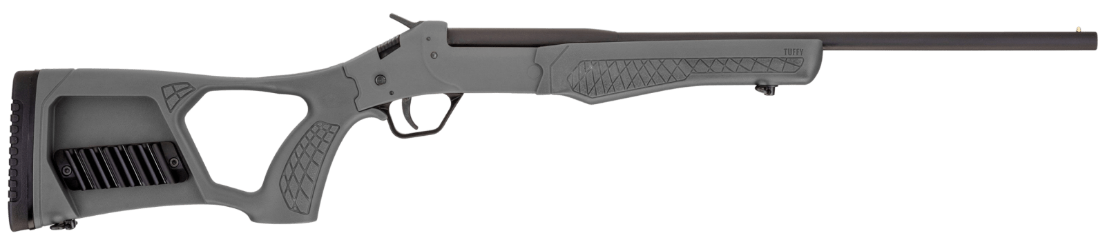 Rossi SSP1-GRAY Tuffy Single Shot Youth 410 Gauge Break Open 3" 1rd 18.50" Matte Black Barrel, Matte Black Steel Receiver, Gray Synthetic Thumbhole Stock w/Shell Holder, Right Hand