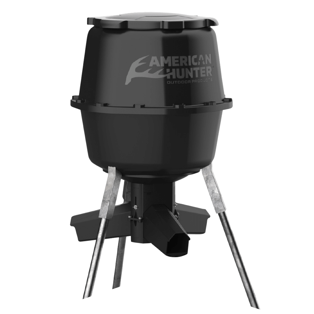 American Hunter AH225GRAV Gravity Feeder w/Nesting Hopper 30 Gallon Capacity Black