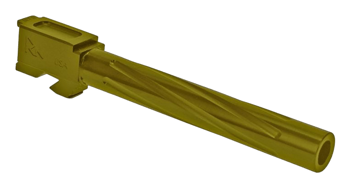 Rival Arms RA20G701E Precision V1 Match Grade 9mm Luger Compatible w/Glock 34 Gen3-4, 5.31" Fluted Gold PVD Stainless Steel