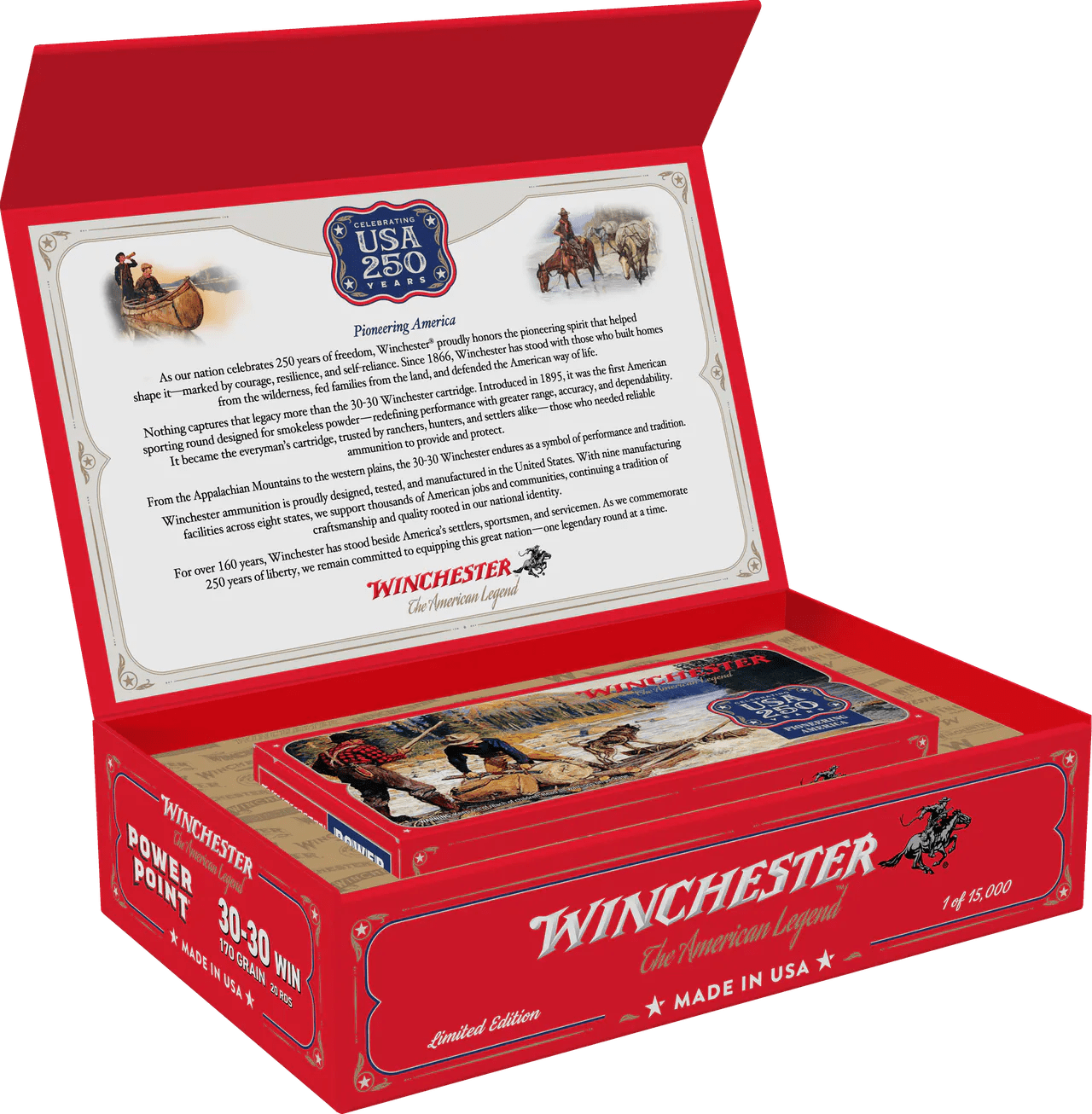 Winchester Ammo X3030250 USA 250th Commemorative Box Series 30-30Win 170gr Power Point 20 Per Box/6 Case