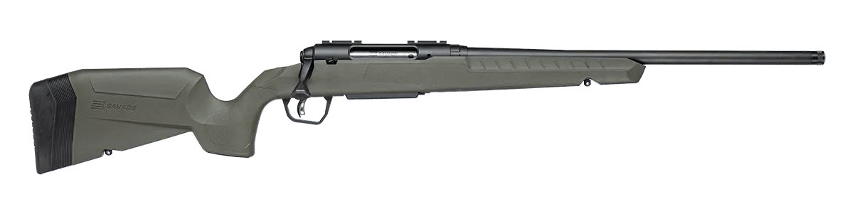 Savage Arms 33113 Axis 2 22-250 Rem 4+1 20" Matte Black Carbon Steel Threaded Barrel, Drilled & Tapped Receiver, OD Green Fixed w/Pistol Grip Synthetic Stock, Right Hand