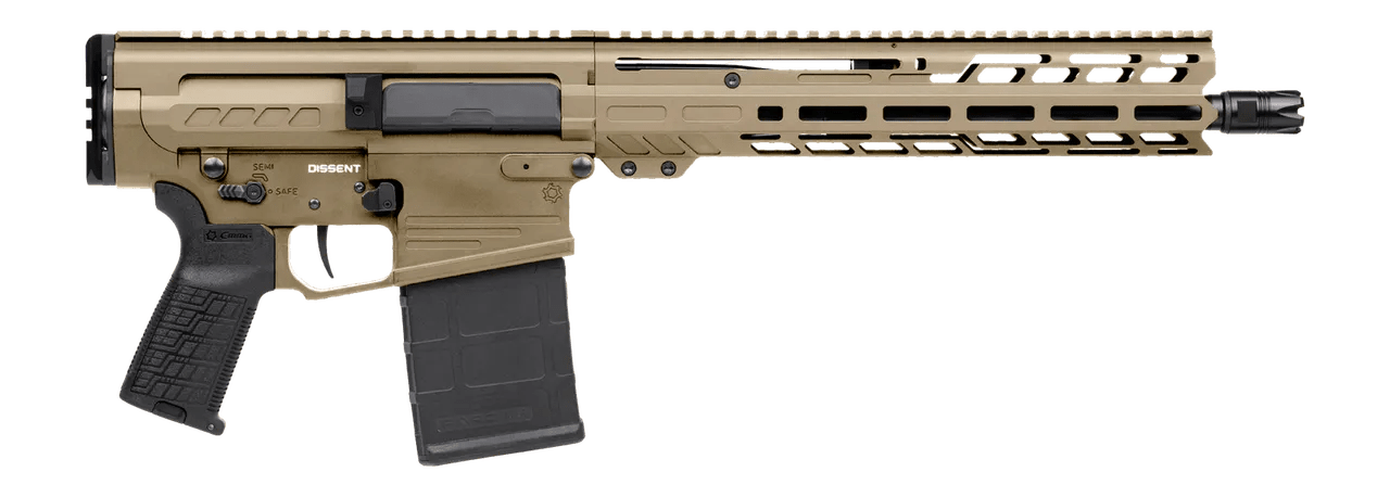 CMMG 33A9E0C-CT Dissent Mk3 8.6 Blackout 20+1 12.50" Black Nitride Threaded Barrel, Coyote Tan Cerakote Aluminum Receiver w/Picatinny Rail, M-LOK Handguard, Rear Picatinny Rail, CMMG Zeroed Grip, Ambi