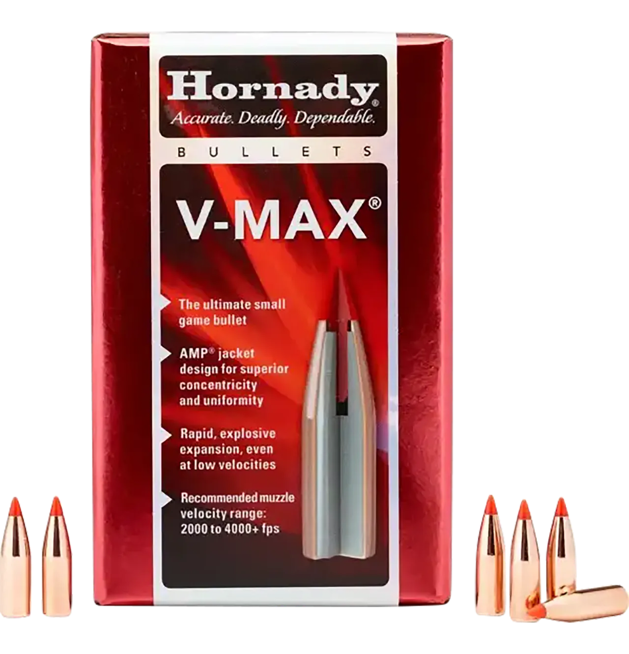 Hornady 22271 V-Max 22 Cal .224 55 gr V Max 100 Per Box/ 40 Case