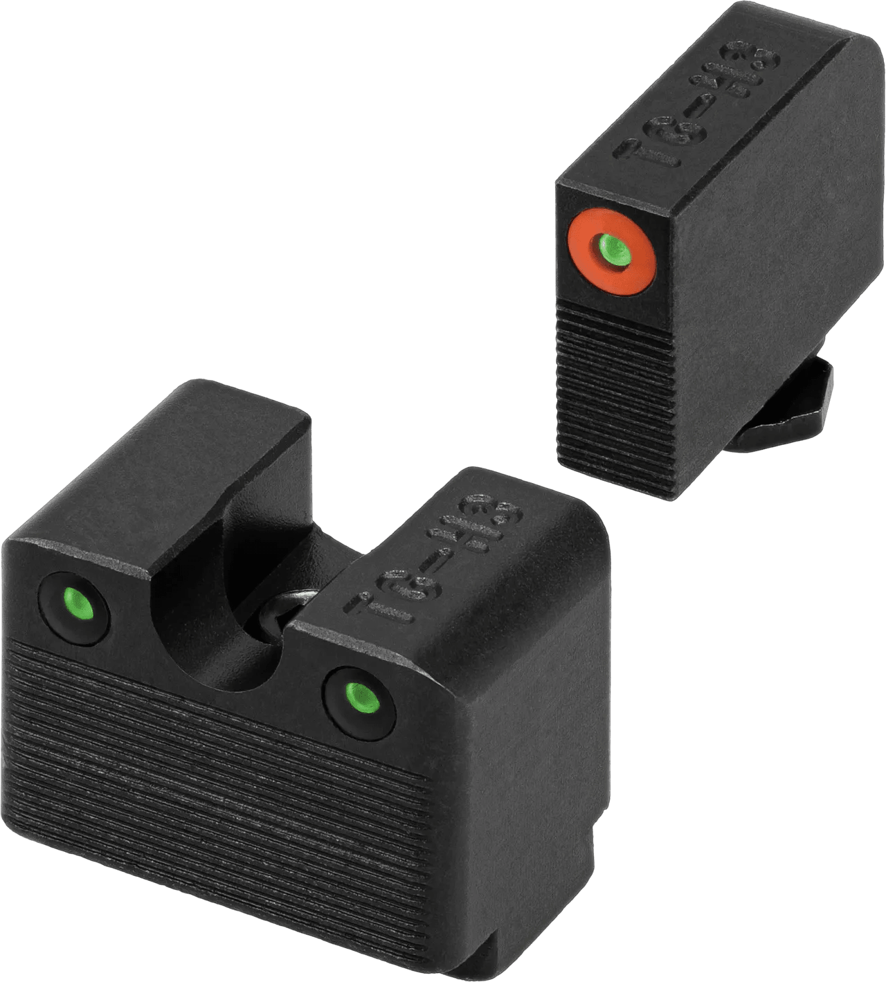 TruGlo TGTG231G3MC Tritium Pro Black | Green Tritium Orange Outline Front Sight Green Tritium Rear Sight