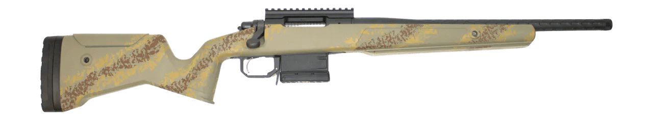 Great Lakes Firearms GL700308SSLTAN GL700 308 Win 5+1 18" Aluminum Receiver w/Picatinny Rail, Fixed Lichen Tan Carbon Fiber Stock
