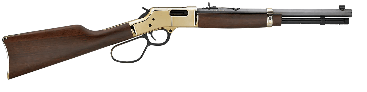 Henry H006MR41 Big Boy Carbine Full Size 41 Rem Mag 7+1 16.50" Blued Octagon Barrel, Brass Polished Brass Receiver, American Walnut Wood Stock Right Hand