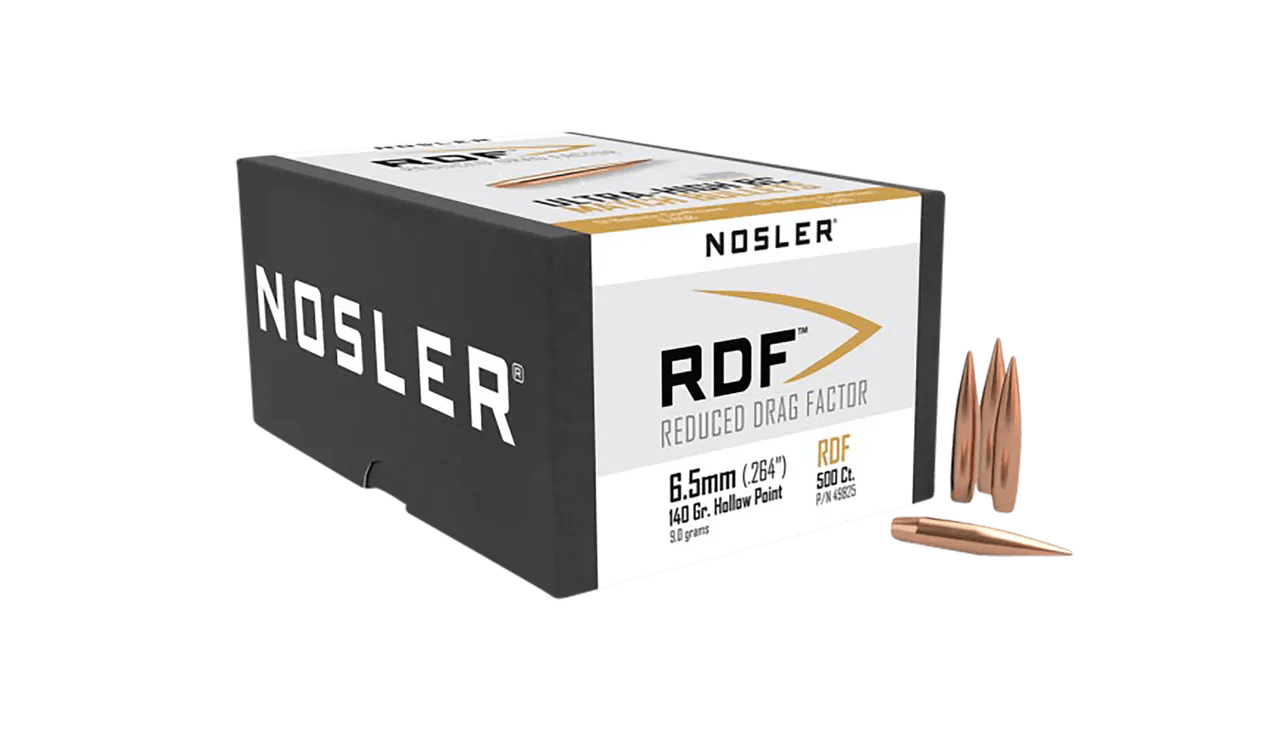 Nosler 49825 RDF Match 6.5Creedmoor 140gr Hollow Point Boat Tail 500/Box