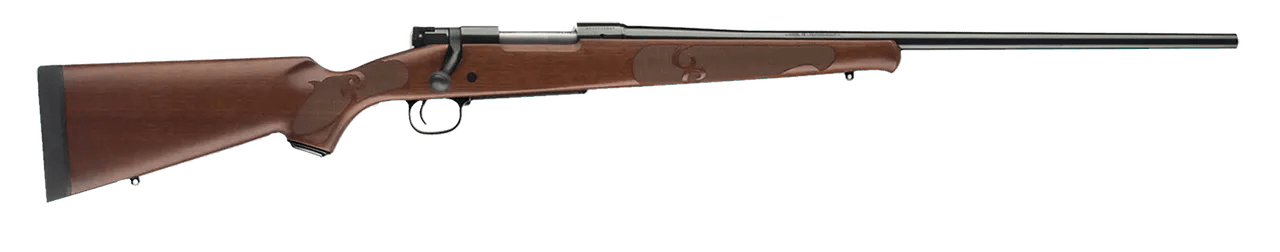 Winchester Guns 535200255 Model 70 Featherweight 300 WSM Caliber with 3+1 Capacity, 24" Barrel, Brushed Polish Blued Metal Finish & Satin Walnut Fixed Feather Checkered Stock Right Hand (Full Size)