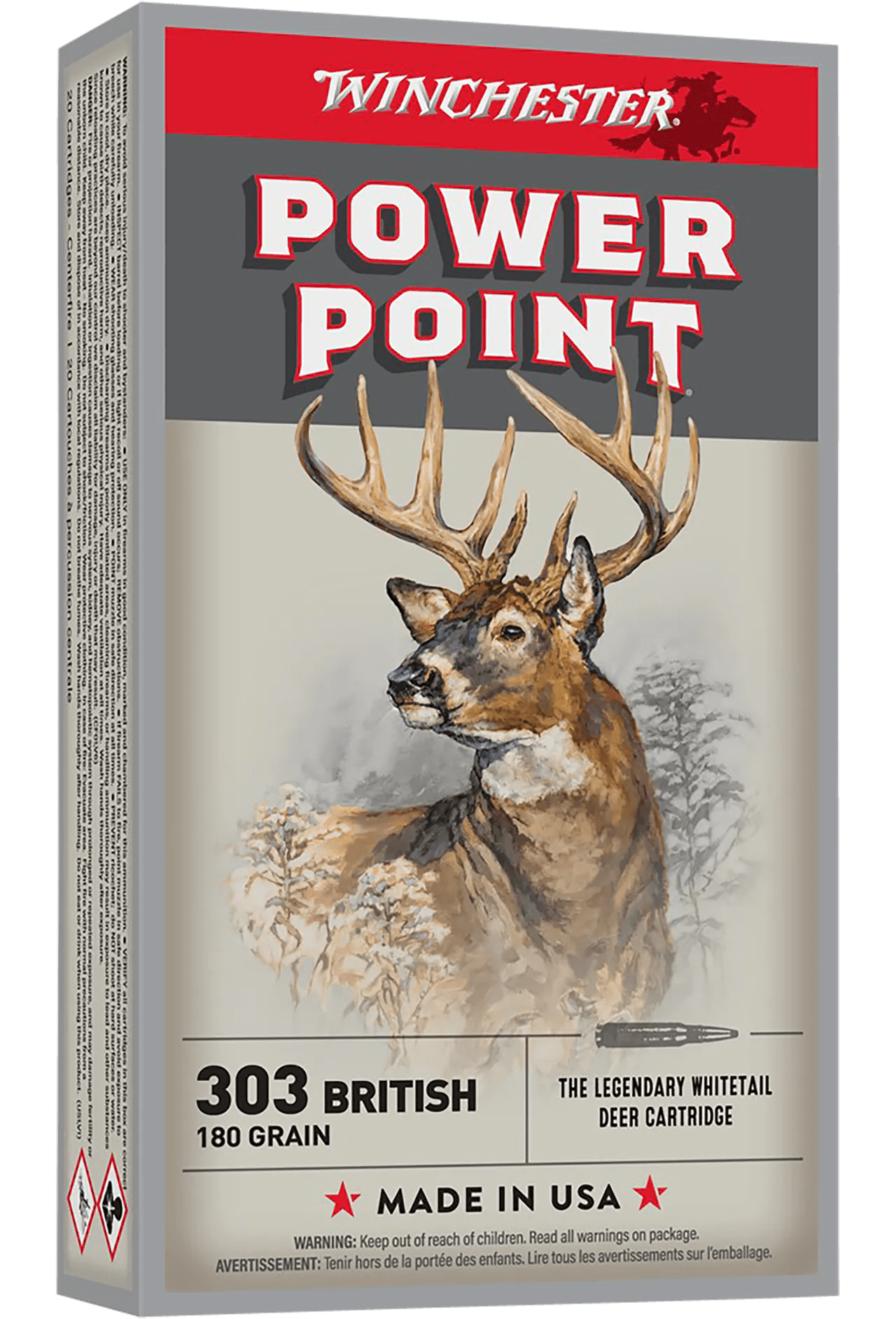 Winchester Ammo X303B1 Power-Point  303British 180gr 20 Per Box/10 Case