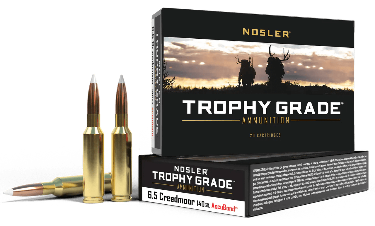 Nosler 60080 Trophy Grade  6.5Creedmoor 140gr Nosler AccuBond 20 Per Box/10 Case