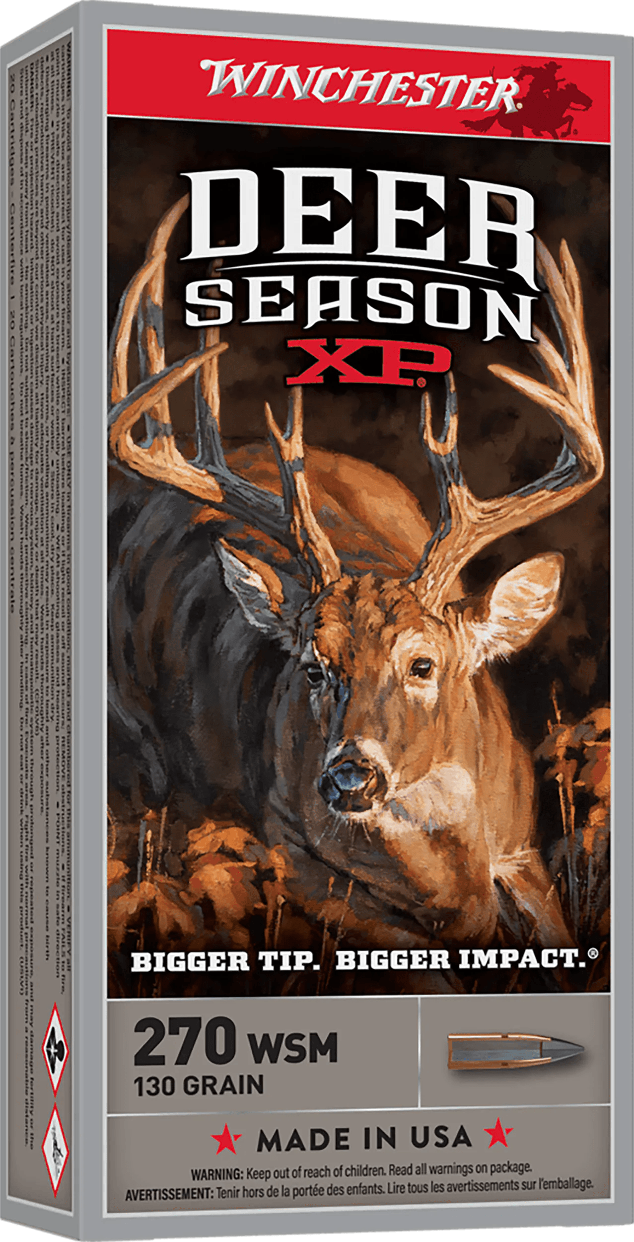 Winchester Ammo X270SDS Deer Season XP  270WSM 130gr Extreme Point 20 Per Box/10 Case