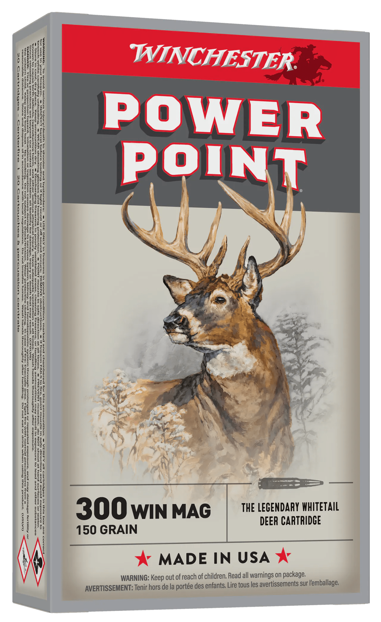Winchester Ammo X30WM1 Power-Point  300WinMag 150gr 20 Per Box/10 Case