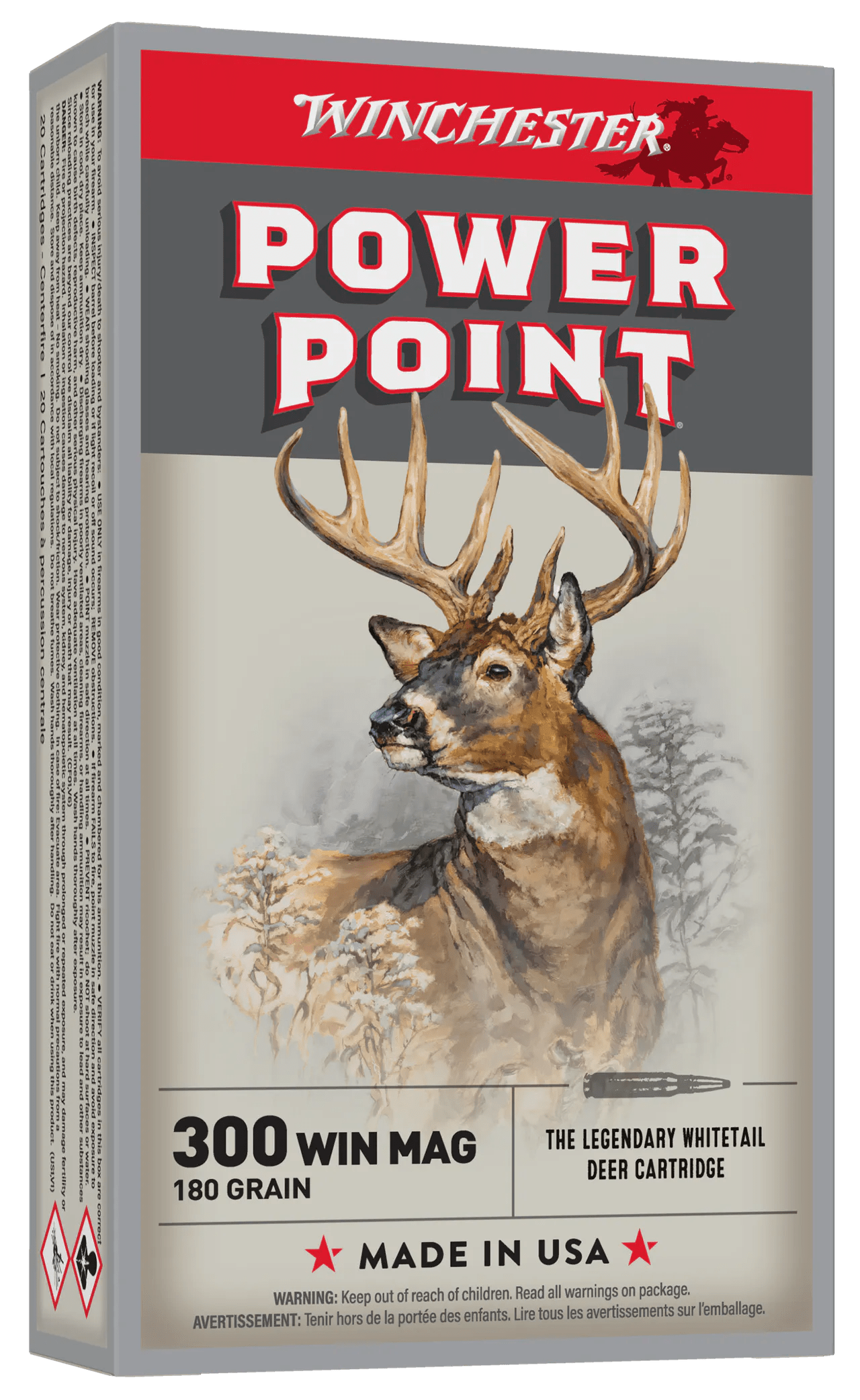 Winchester Ammo X30WM2 Power-Point  300WinMag 180gr 20 Per Box/10 Case