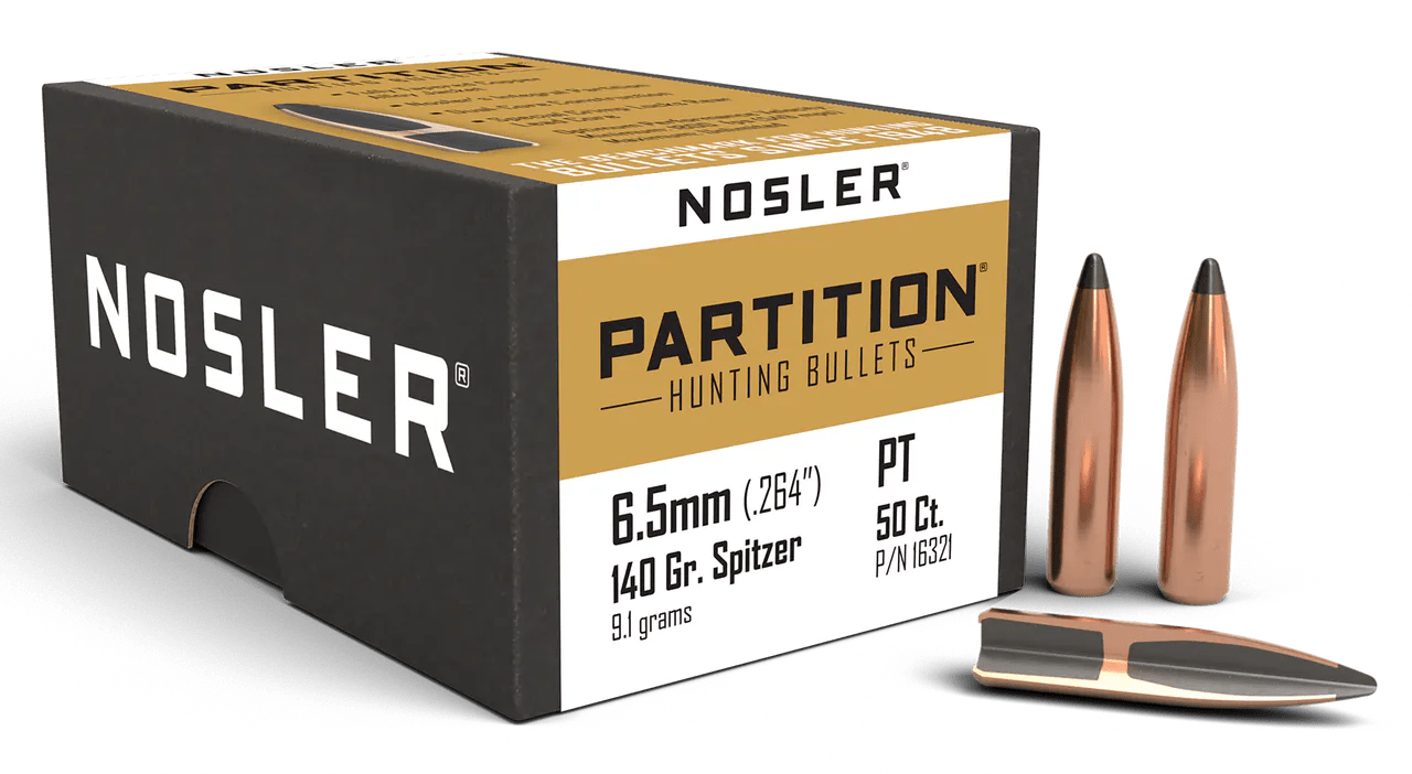 Nosler 16321 Partition 6.5Creedmoor 140gr Spitzer 50/Box