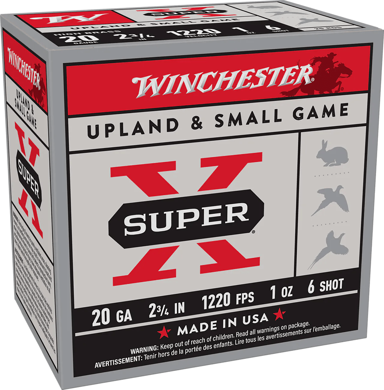 Winchester Ammo X206 Super X Heavy Game Load High Brass 20Gauge 2.75" 1oz 6Shot 25 Per Box/10 Case
