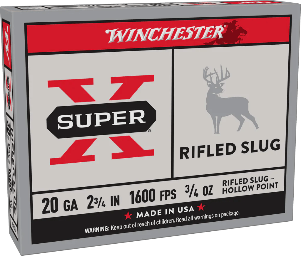 Winchester Ammo X20RSM5 Super X 20Gauge 2.75" 3/4oz Rifled Slug Shot 5 Per Box/50 Case