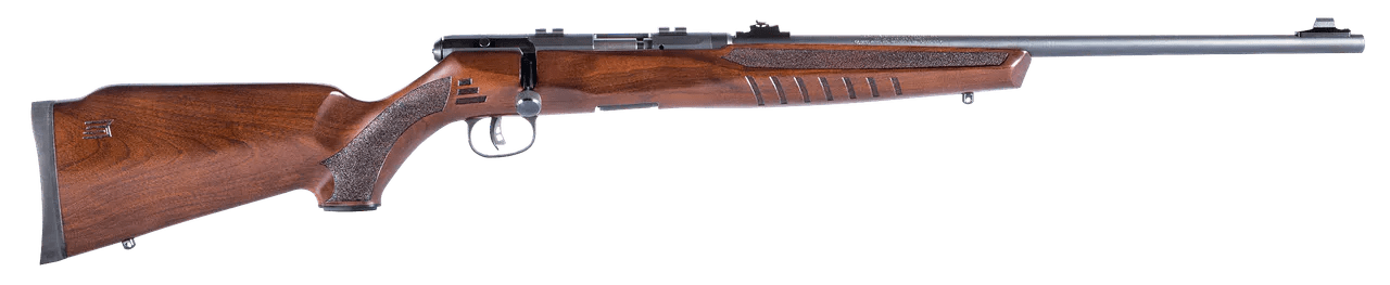 Savage Arms 70510 B22 G Full Size 22 WMR 10+1 21" Matte Black Sporter Barrel, Matte Black Drilled & Tapped Carbon Steel Receiver, Satin Hardwood Fixed Sporter Stock, Right Hand