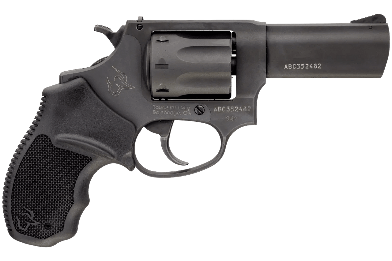Taurus 2942031 942  22 LR 8rd 3" Barrel, Overall Matte Black Finish Steel & Finger Grooved Black Polymer Grip