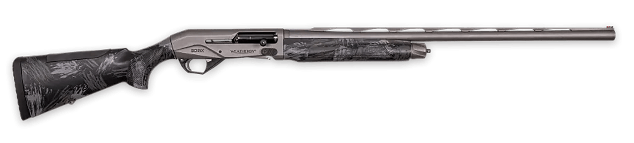 Weatherby XST2028MAG Sorix  Full Size 20 Gauge Semi-Auto 3" 2+1 28" Gray Cerakote Vent Rib Barrel & Drilled & Tapped Steel Receiver, Storm Camo Synthetic Stock w/Adj Shim, Ambidextrous