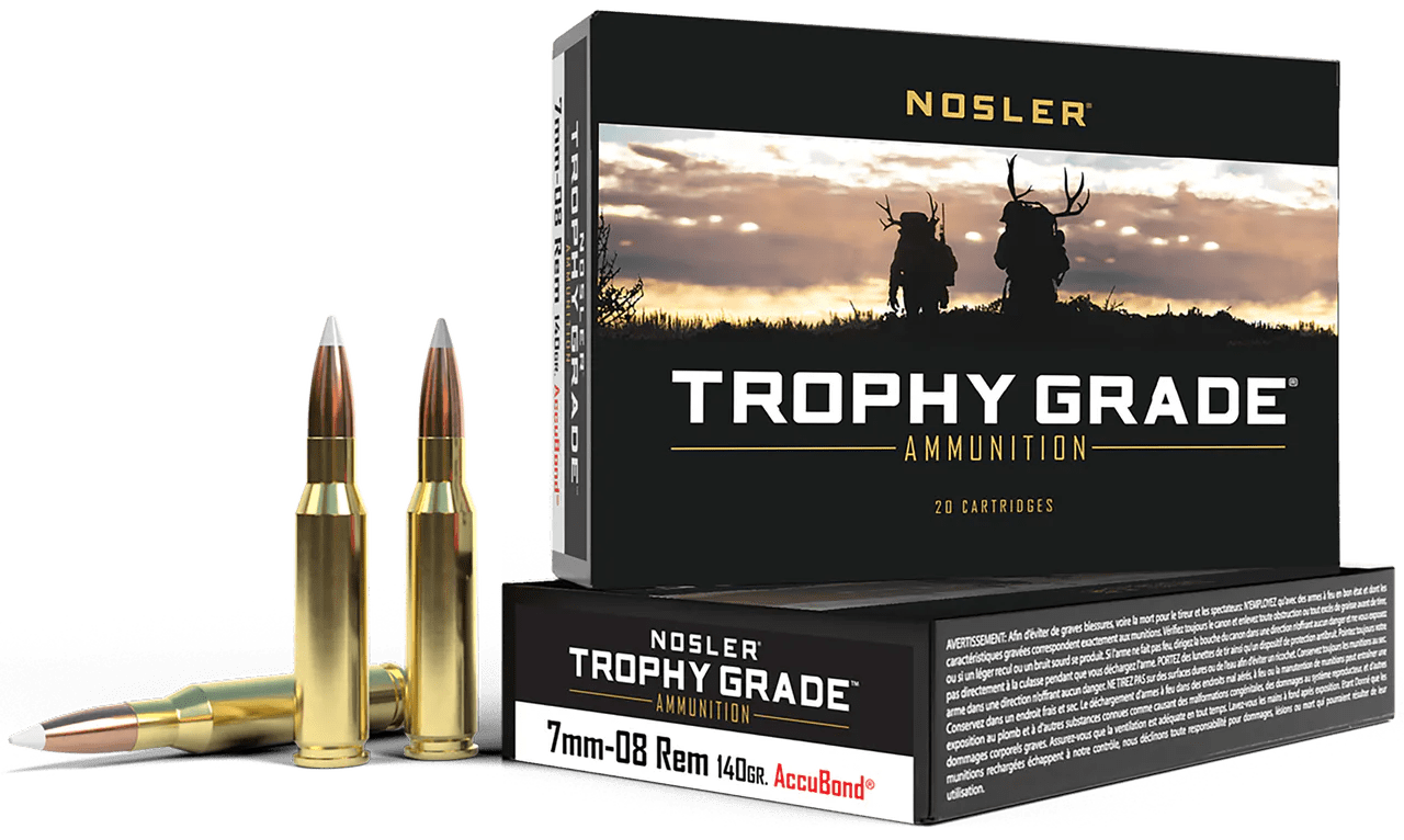 Nosler 60042 Trophy Grade 7mm-08Rem 140gr Nosler AccuBond 20 Per Box/10 Case