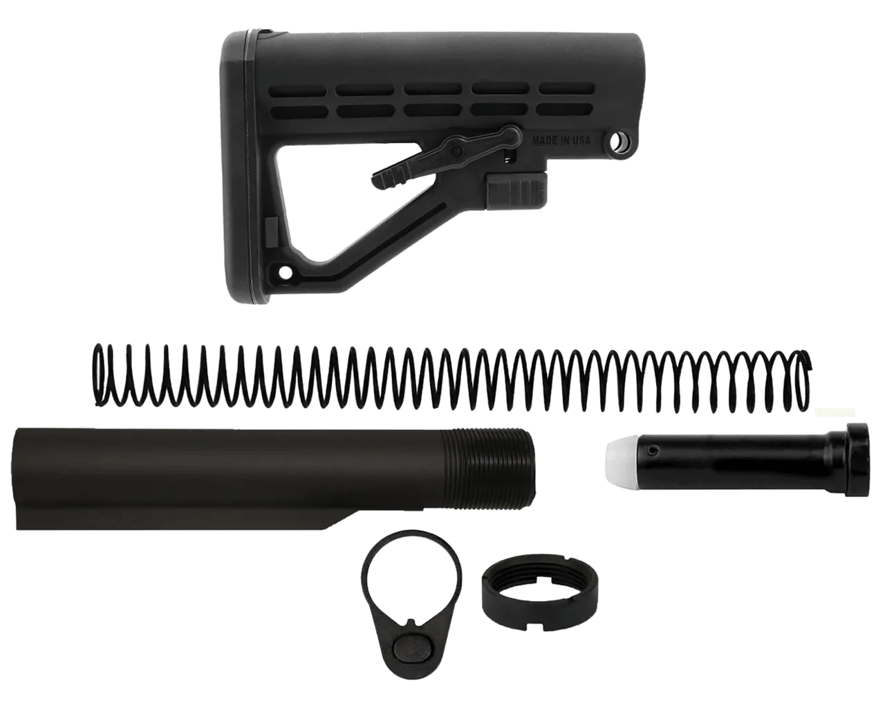 TacFire MAR050B Mil-Spec Buffer Tube  Black Matte AR-15