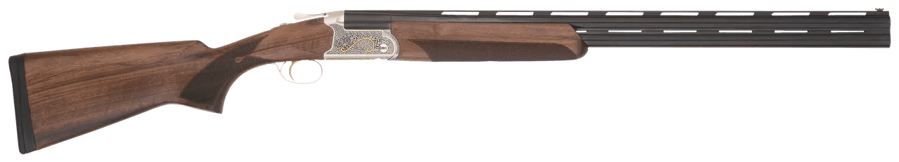 TriStar 33130 Trinity II Full Size 12 Gauge Break Open 3" 2rd 28" Black Over/Under Vent Rib Barrel, Acid Etched w/24K Gold Inlay Stainless Steel Receiver, Fixed Turkish Walnut Stock, Right Hand