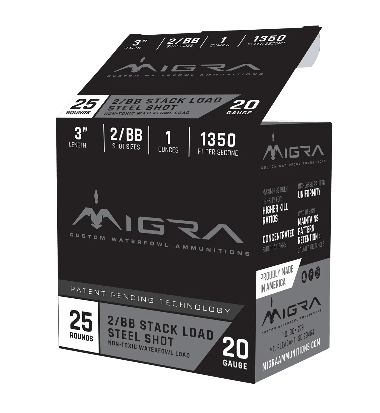Migra Ammunitions M20S46 Combinational  20Gauge 3" 1oz 4/6Shot 25 Per Box/10 Case