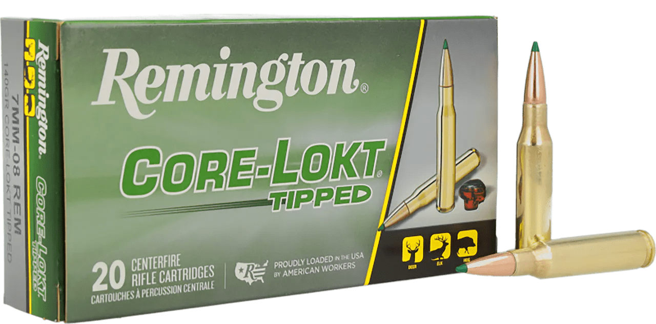 Remington Ammunition R20039   7mm-08Rem 140gr Core-Lokt Tipped 20 Per Box/10 Case