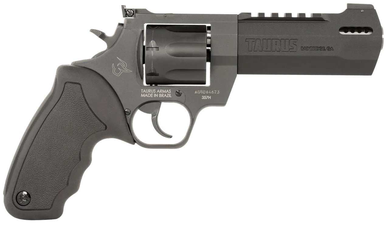 Taurus 2357051RH Raging Hunter 357 Mag 7rd 5.12" Matte Black Oxide Steel Black Rubber with Integrated Red Cushion Insert Grip