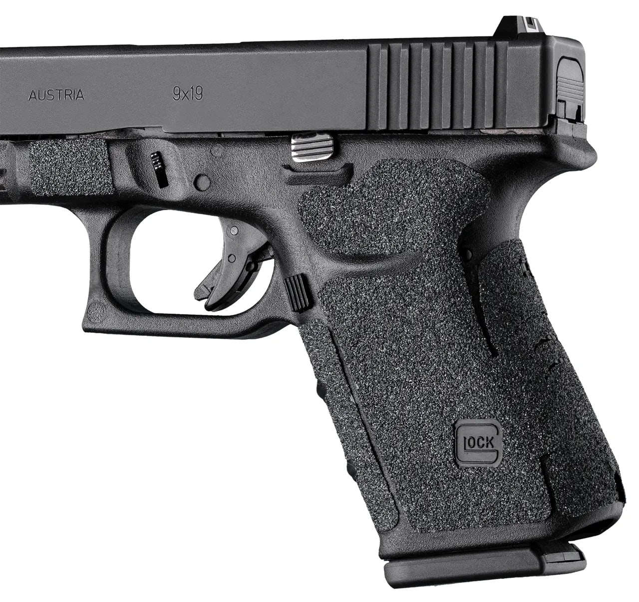 Hogue 17239 Wrapter  Black Adhesive Rubber Fits Glock 19/23/32/38 Gen3 Fits Pistol