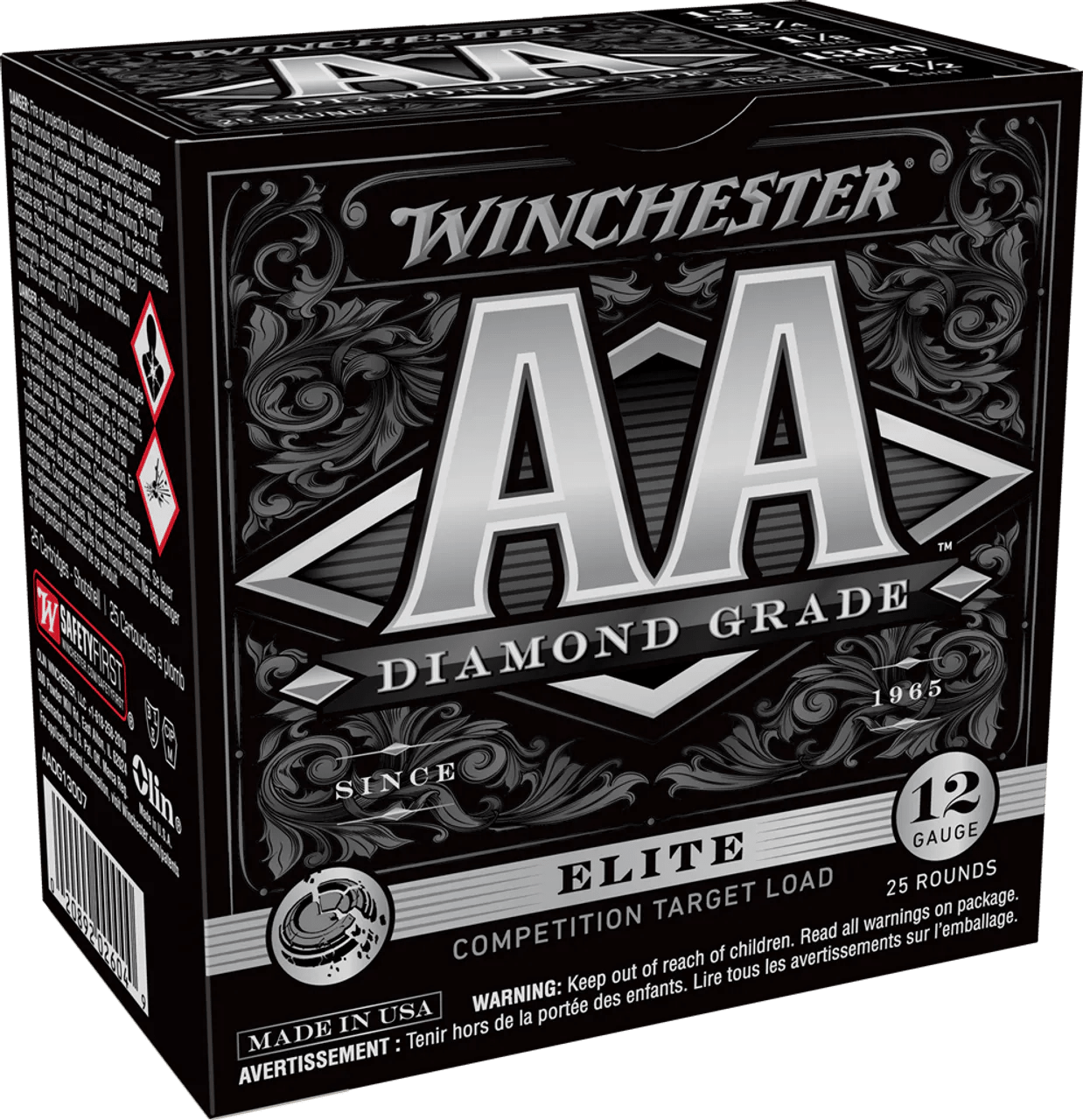 Winchester Ammo AADG13007 AA Diamond Grade 12Gauge 2.75" 1 1/8oz 7.5Shot 25 Per Box/10 Case