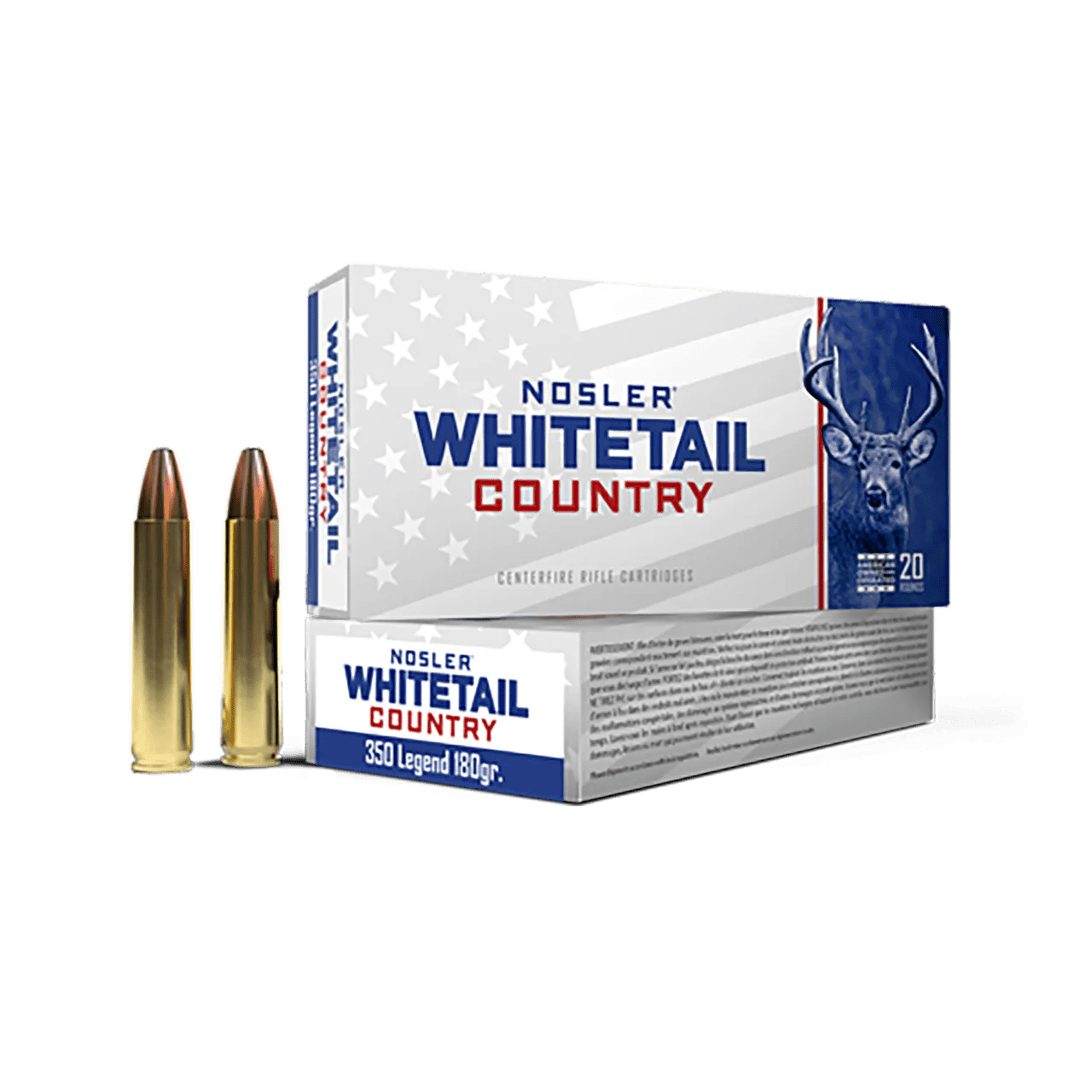 Nosler 40130 Whitetail Country  350Legend 180gr 20 Per Box/10 Case