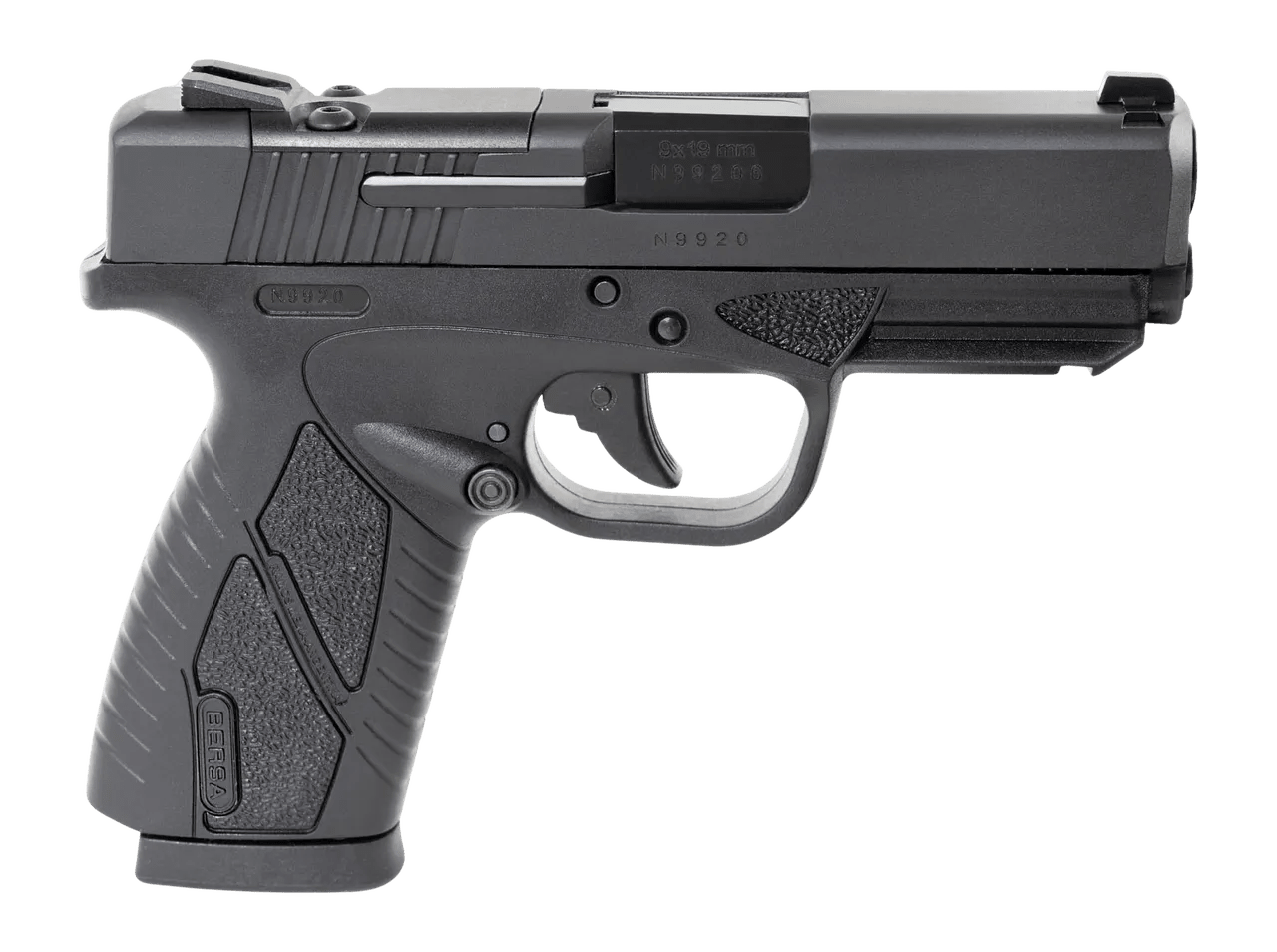 Bersa BP9MCCOR BPCC Sub-Compact 9mm Luger 8+1 3.30" Black Barrel, Matte Black Steel Optic Ready/Serrated Slide, Black Polymer Frame w/Accessory Rail, RMSc Footprint