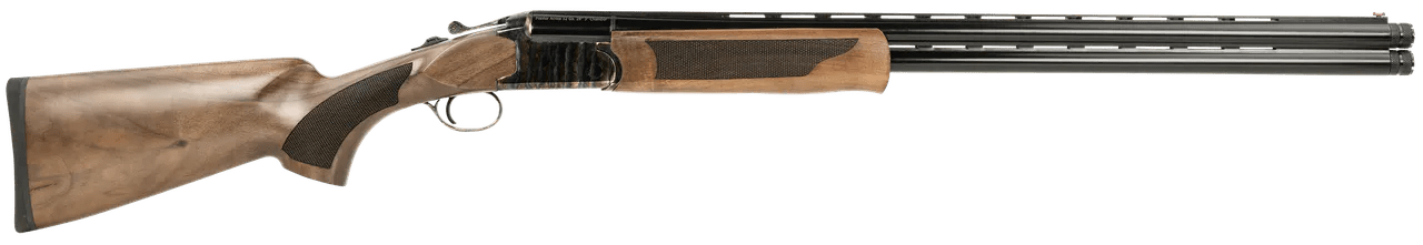 Pointer KAR41028HT Acrius  Full Size 410 Gauge Break Open 3" 2rd 28" Black Over/Under Vent Rib Barrel, Color Case Hardened Steel Receiver, Fixed Turkish Walnut Stock, Ambidextrous