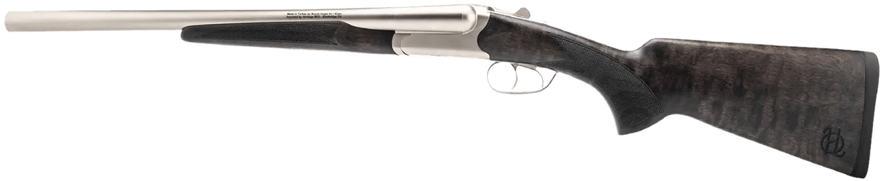 Heritage Mfg BL1218NI Badlander 12 Gauge Break Open 2rd 18.50" Nickel Side By Side Barrel & Receiver, Fixed Turkish Walnut Wood Stock