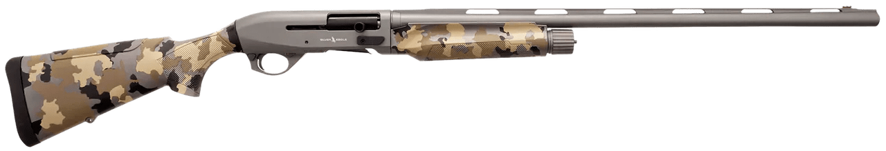 Silver Eagle Arms A21228OS2 Alpha 2 12 Gauge 3" 4+1 28" Gray Cerakote Chrome Lined Vent Rib Barrel & Steel Receiver, Old School Camo Synthetic Fixed Stock