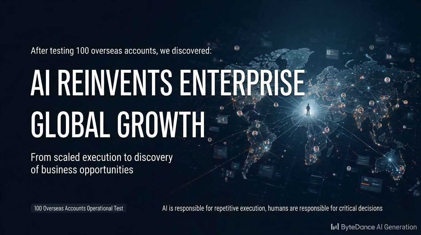 After Testing Operation of 100 Overseas Accounts: AI Is Restructuring Enterprises’ Global Growth Workflows