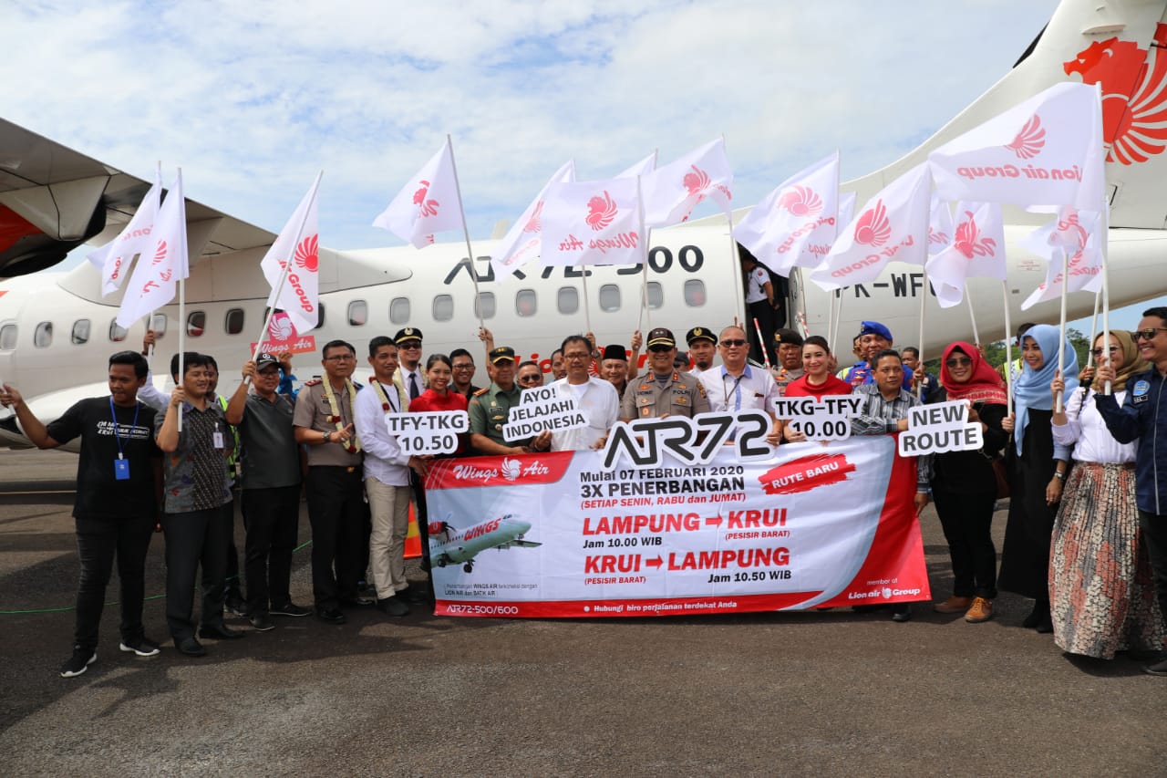 Beroperasi lagi Maskapai Wing Air Layani Rute Bandar Lampung - Krui 3 kali Dalam Seminggu