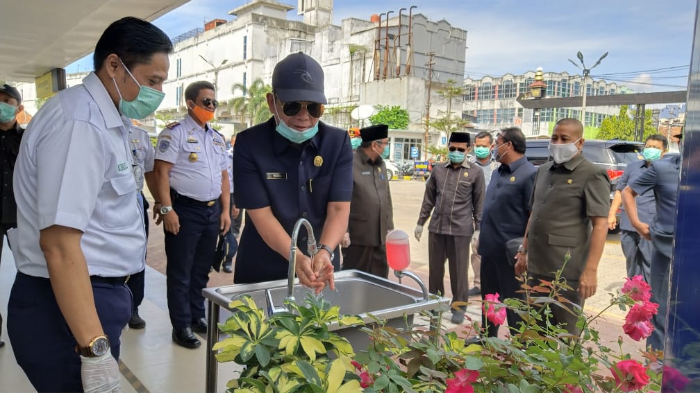 Cegah Penyebaran Covid-19, DPRD Lampung Tinjau Simpul-Simpul Transportasi Publik