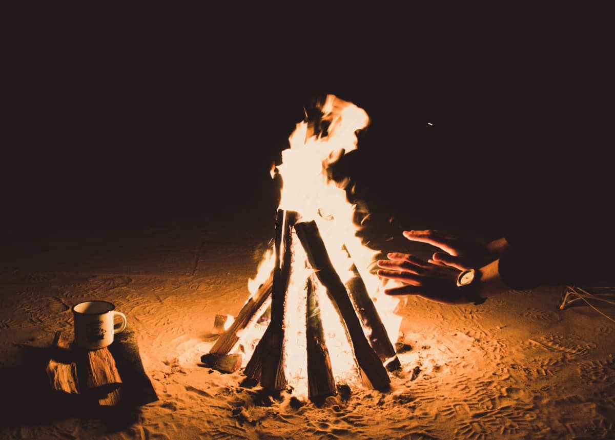 bonfire on the beach