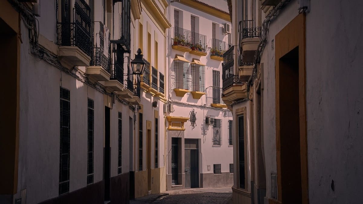 colourful side streets old town