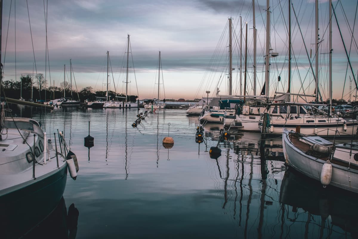 yachts in the harbour