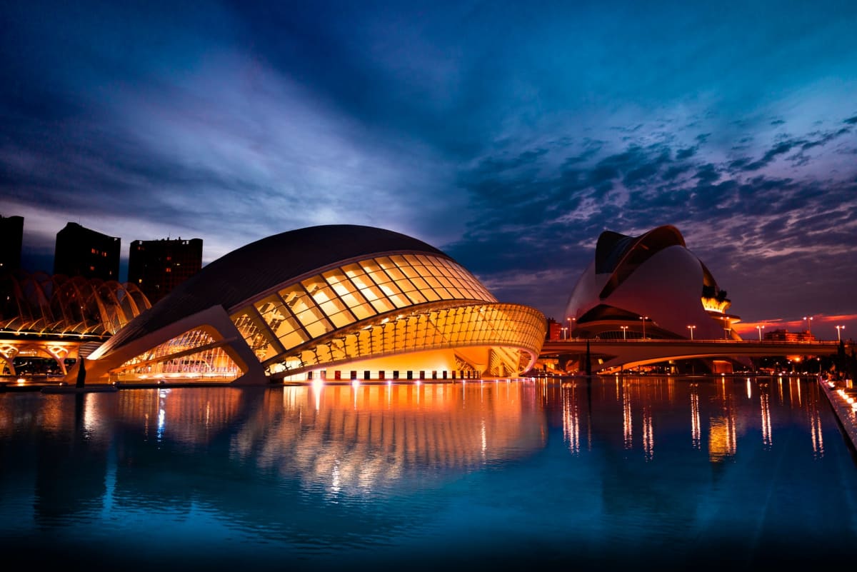 City of Arts and Sciences at night