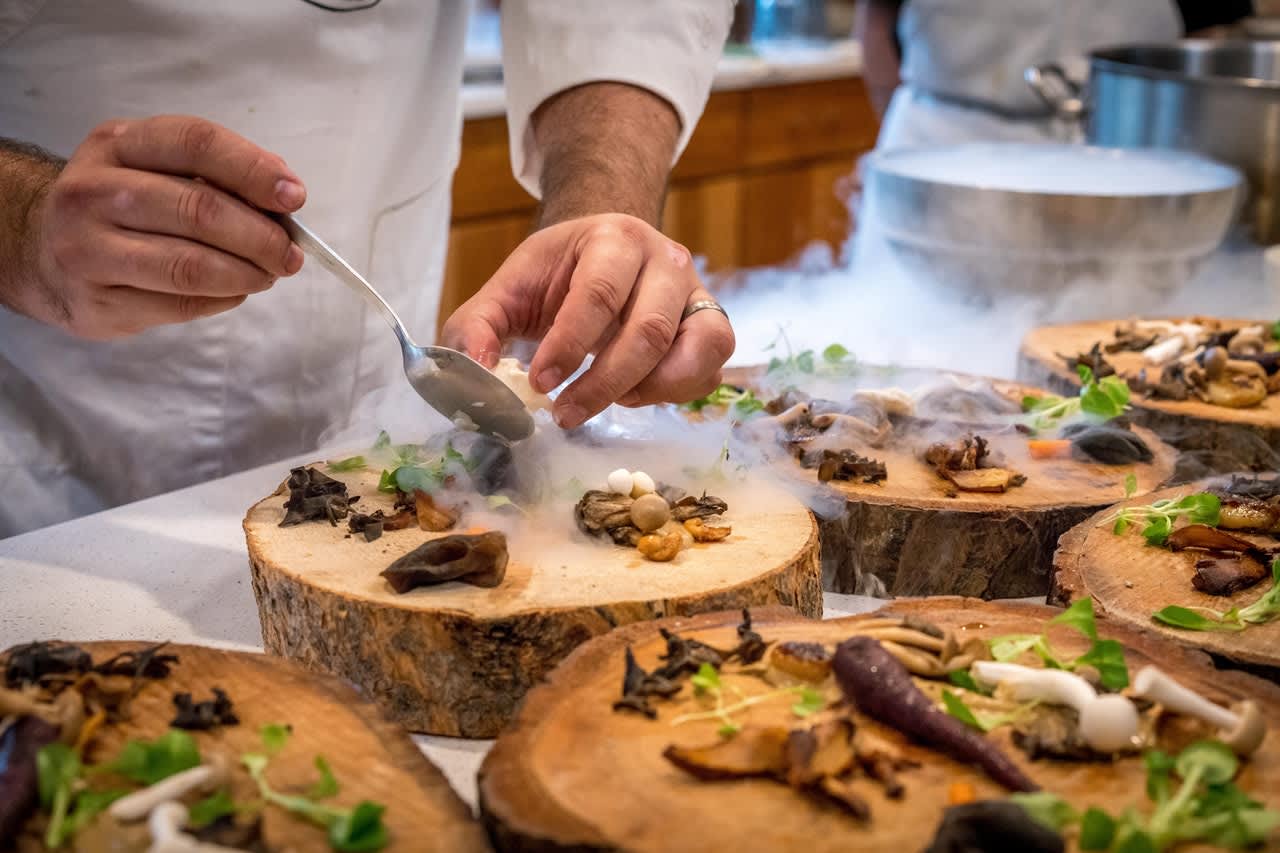 chef preparing dish