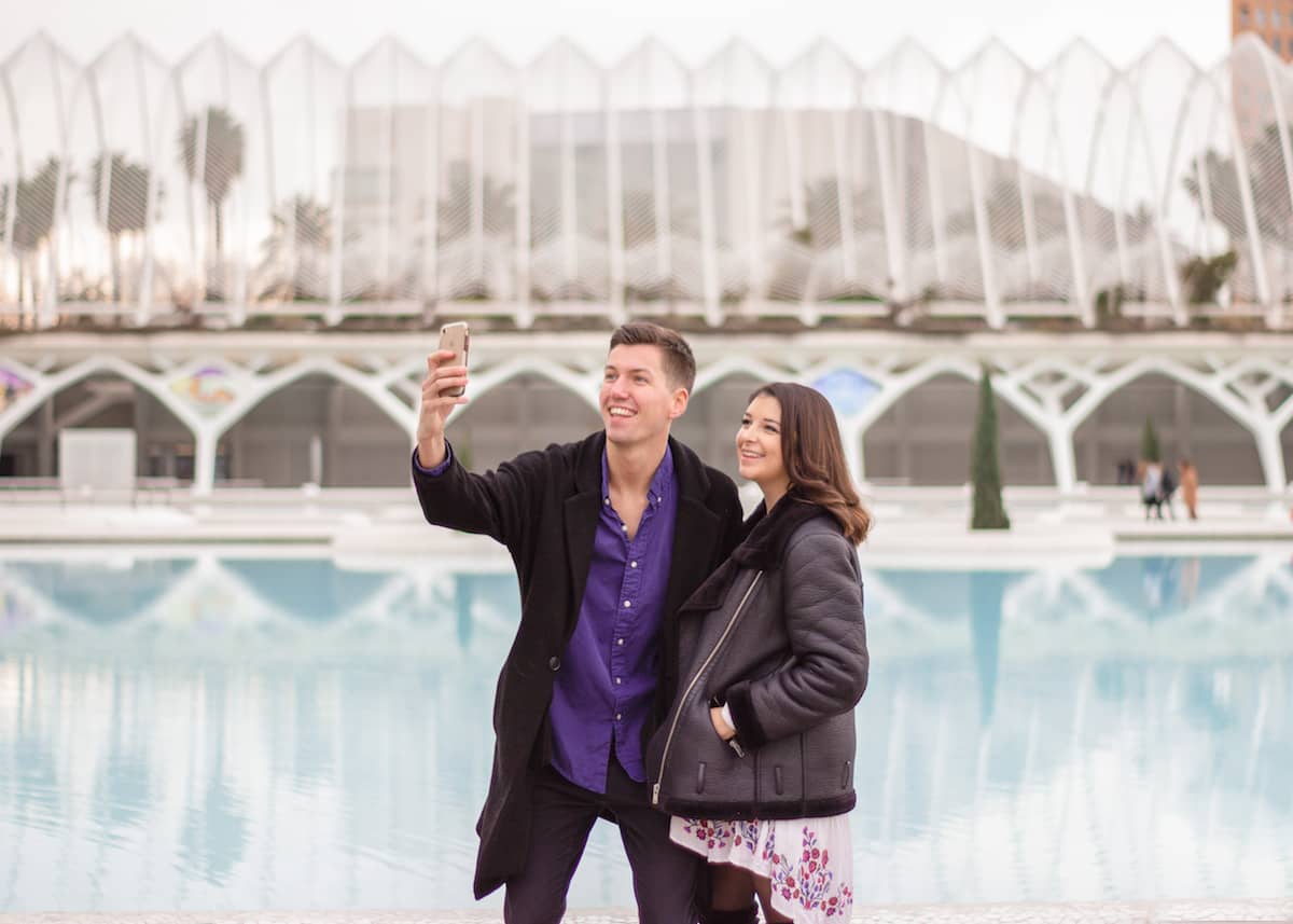 Couple selfie in City of Arts & Sciences